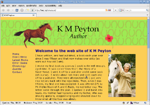 K M Peyton home page